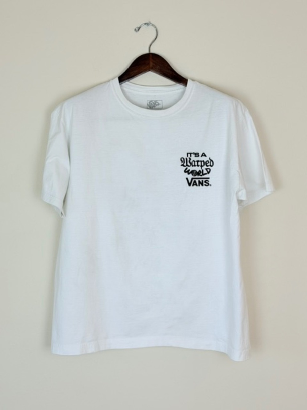 Vans It's a Warped Life White Short Sleeve Men's T-Shirt Large Skater Streetwear